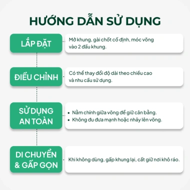Khung võng thép phi 32 Hỏa Tốc Lâm Tùng cỡ lớn sơn tĩnh điện chống gỉ, chống trượt, gấp gọn