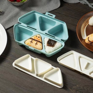 Khuôn cơm nắm tam giác 6 ngăn di động, gập gọn tiện lợi cho bữa trưa - 63.920 VND 2
