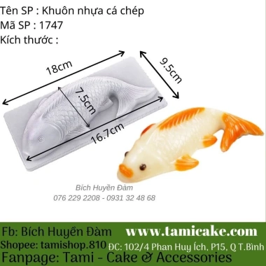 Khuôn nhựa cá chép size nhỏ - Đổ rau câu, xôi vía, thần tài, ông công, ông táo, khai trương (giá ưu đãi 30.000)