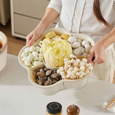 Khuyến mãi Khay đựng đồ ăn lẩu 7 ngăn, đế xoay 360 độ - Giá chỉ 109.000đ 2 Khuyến mãi Khay đựng đồ ăn lẩu 7 ngăn, đế xoay 360 độ - Giá chỉ 109.000đ 2