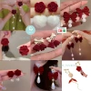 Khuyên tai họa tiết nhung đỏ mừng Tết – Bông tai Merry Christmas giá 27.000 VNĐ