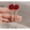 Khuyên tai họa tiết nhung đỏ mừng Tết – Bông tai Merry Christmas giá 27.000 VNĐ 3