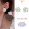 Khuyên tai nữ thiết kế hoa trắng dịu dàng - thời trang Hàn Quốc giá 19.999₫