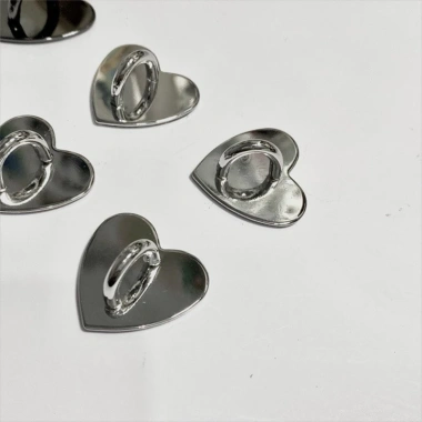 Kim Loại Flatback Trái Tim Dính Móc - Phụ Kiện Trang Sức Vàng Bạc, Vỏ Điện Thoại Quyến Rũ, Kết Nối Khóa - Giá 30.800 VND