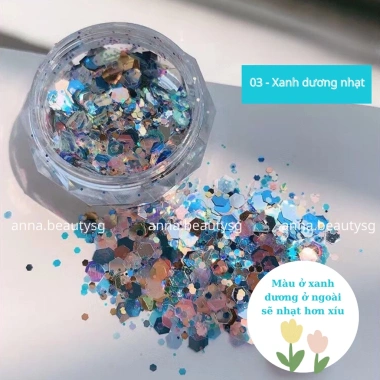 Kim tuyến lấp lánh nhiều màu - Make up mặt, body, giảm giá 25.000₫