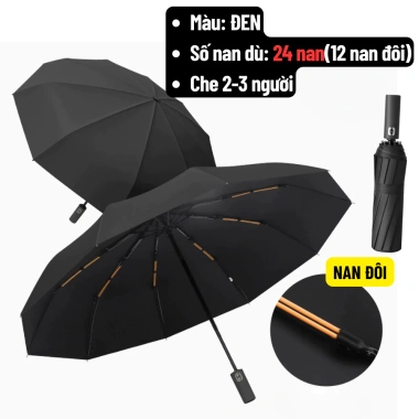 KingBrella Ô Dù Tự Động Gấp Gọn 24 Nan Đôi - Chống Bão, Che Mưa Nắng, Lớp UV, 142.100 VND