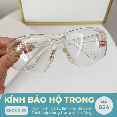 Kính bảo hộ ABICA 054 không độ nam nữ - Chống khói bụi, giọt bắn, côn trùng 7