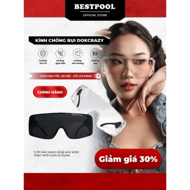 Kính chắn bụi BESTPOOL EYEWEAR KC1.624 nhựa cao cấp, thiết kế thời trang, an toàn, chỉ 69.900₫ 2