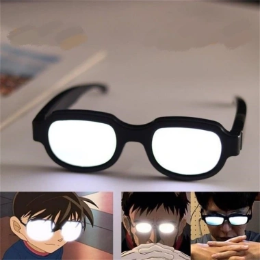 Kính Conan LED Dạ Quang Ngộ Nghĩnh Hiệu Suất Cao, Cosplay KTV, Trang Trí Tiệc, Quà Tặng