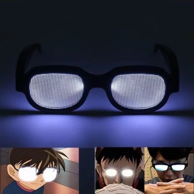 Kính Conan LED Dạ Quang Ngộ Nghĩnh Hiệu Suất Cao, Cosplay KTV, Trang Trí Tiệc, Quà Tặng 3