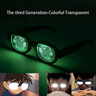 Kính Conan LED Dạ Quang Ngộ Nghĩnh Hiệu Suất Cao, Cosplay KTV, Trang Trí Tiệc, Quà Tặng 4