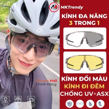 Kính đổi màu đi đêm ngày F1 bảo vệ mắt nam nữ, chống UV và bụi, tầm nhìn rõ nét - chỉ 76.000 VND