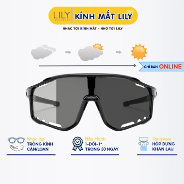 Kính mắt đổi màu LILYEYEWEAR UV400 chống bụi bảo vệ mắt đi đường thể thao 117G