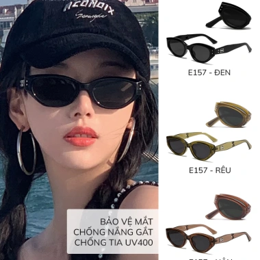 Kính mát gập ELASHION E157 - Kính râm gọn nhẹ, thời trang cá tính, bảo vệ UV, còn 225.000