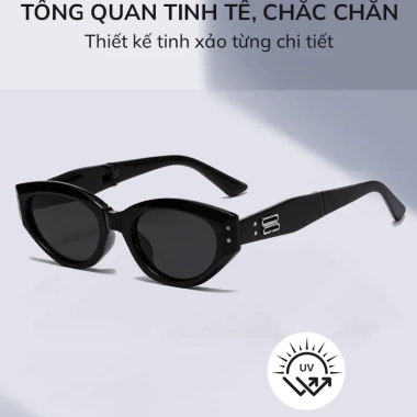 Kính mát gập ELASHION E157 - Kính râm gọn nhẹ, thời trang cá tính, bảo vệ UV, còn 225.000