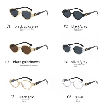 Kính Mát Gọng Oval Phong Cách Âu Mỹ - Thời Trang Nam Nữ, Chống UV, Giá 46.116₫