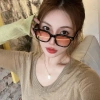 Kính mát gọng vuông UV400 hottrend 2.025 nam nữ K200 Thời trang bảo vệ mắt 2