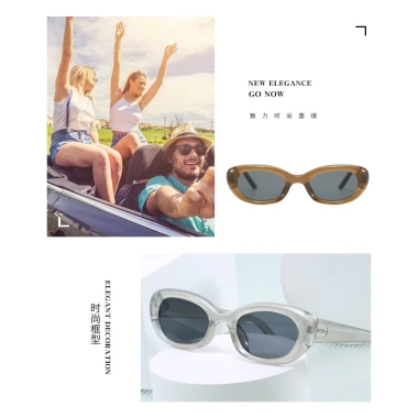 Kính Mát Hình Bầu Dục Nữ Cao Cấp Vintage UV400 - Retro Shade Du Lịch Giá Chỉ 51.840₫