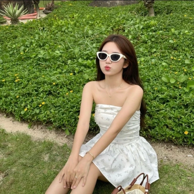 Kính Mát Mắt Mèo South Net UV400 Nữ Đính Kim Loại Sang Trọng - Thời Trang Đi Nắng 5
