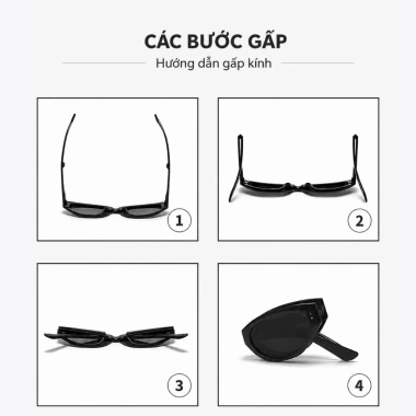 Kính Mắt Mèo Gấp Gọn VIEVA UV400 - Kính râm thời trang bảo vệ mắt chỉ 49.000₫ 4