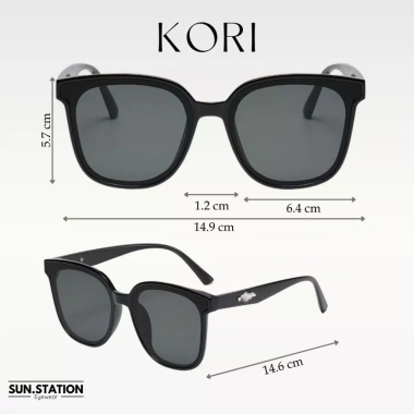 Kính mát nam nữ KORI UV400 gọng vuông to hot trend 2.023, chống bụi, giảm giá 22% chỉ 144k 5