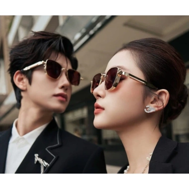 Kính mát nam nữ vuông Vintage, gọng râm chống UV400 - Giá chỉ 189.000₫