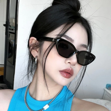 Kính mát nữ gọng bầu dục k96 phong cách retro Hàn Quốc, chống tia UV thời trang 2