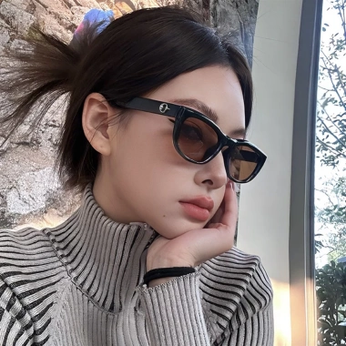 Kính mát nữ gọng bầu dục k96 phong cách retro Hàn Quốc, chống tia UV thời trang 3