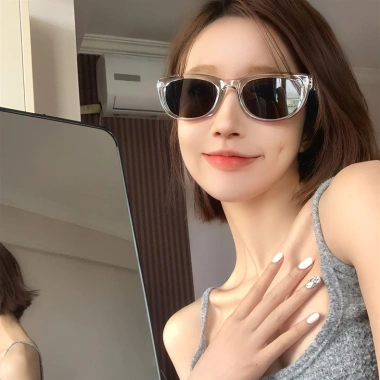 Kính mát nữ gọng bầu dục k96 phong cách retro Hàn Quốc, chống tia UV thời trang 4