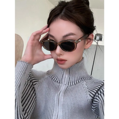 Kính mát nữ gọng bầu dục k96 phong cách retro Hàn Quốc, chống tia UV thời trang 5