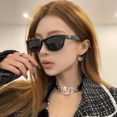 Kính mát nữ gọng bầu dục k96 phong cách retro Hàn Quốc, chống tia UV thời trang 9