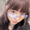 Kính Mắt Nữ Hình Chữ Nhật Không Vành Kim Loại Đinh Tán Chống UV Thời Trang Du Lịch Giao Hàng 24h 54.011 VND 4