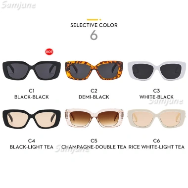 Kính Mát Nữ Samjune Vintage Hình Chữ Nhật Độc Đáo, Cao Cấp, Giá 27.440₫