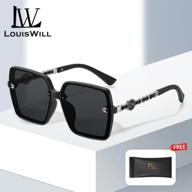Kính mát Nữ UV400 khung lớn nhẹ dây xích chống nắng mùa hè du lịch - 139.320₫