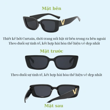 Kính mắt râm mát retro Hàn Quốc cho nam nữ, UV400, giá rẻ 21.900 VND 4