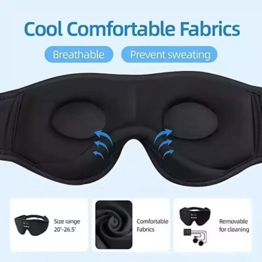 Kính ngủ thoáng khí Bluetooth, nghe nhạc, lý tưởng cho ký túc xá sinh viên - giảm giá 18% 3 Kính ngủ thoáng khí Bluetooth, nghe nhạc, lý tưởng cho ký túc xá sinh viên - giảm giá 18% 3