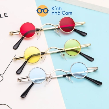 Kính Râm Gọng Tròn Siêu Nhỏ Loại 1 Mắt Thầy Bói Hip Hop Nam Nữ 29.900 VND