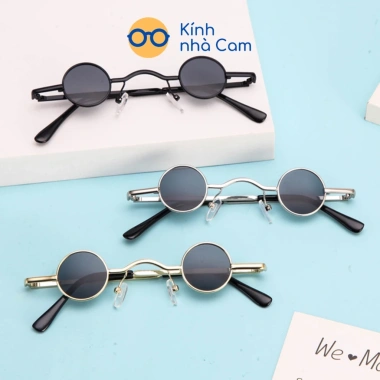 Kính Râm Gọng Tròn Siêu Nhỏ Loại 1 Mắt Thầy Bói Hip Hop Nam Nữ 29.900 VND