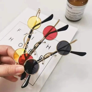 Kính Râm Gọng Tròn Siêu Nhỏ Loại 1 Mắt Thầy Bói Hip Hop Nam Nữ 29.900 VND