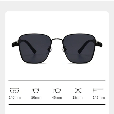 Kính râm LYMEDIA kim loại cổ điển màu đen UV400 bảo vệ mắt, phong cách Punk cho nam - Giá ưu đãi 68.904 VND 2
