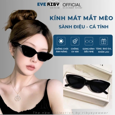Kính Râm Mắt Mèo Gọng Nhỏ UV400 Chống Nắng Retro Hot Trend R14 - 68.000₫