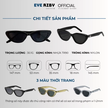 Kính Râm Mắt Mèo Gọng Nhỏ UV400 Chống Nắng Retro Hot Trend R14 - 68.000₫