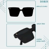 Kính Râm Nam Nữ Dáng Vuông Chống UV, Thời Trang Đi Đường Du Lịch Tiệc - 87.000₫ 3