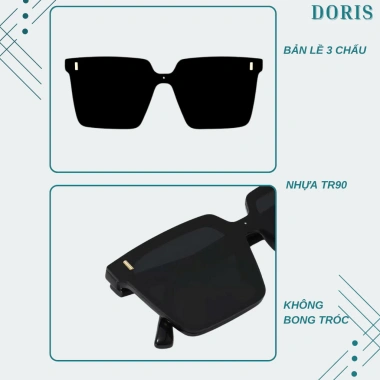 Kính Râm Nam Nữ Dáng Vuông Chống UV, Thời Trang Đi Đường Du Lịch Tiệc - 87.000₫