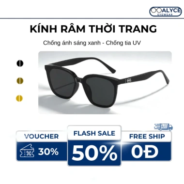 Kính râm nam nữ gọng vuông UV400 bảo vệ mắt hottrend R9 phù hợp du lịch đi đường 70.000₫