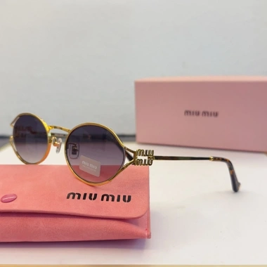 Kính râm nữ MIU MIU Miu Metal hình bầu dục - Giá 143,100₫, giảm ngay