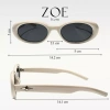 Kính râm SUN STATION ZOE gọng oval nam nữ hot trend 2.023, chống bụi bảo vệ mắt - 149.000 VND 4