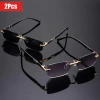 Kính râm UV400 không khung cắt viền màu thạch phong cách Châu Âu giá 81.000₫