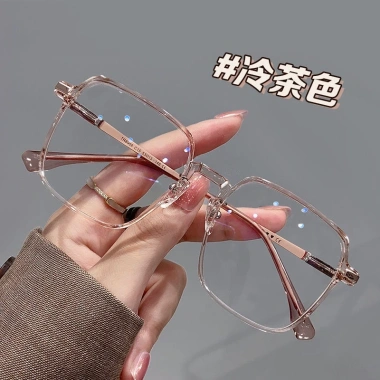 Kính thuốc gọng vuông 0-525 độ, chặn ánh sáng xanh, bảo vệ bức xạ cho học sinh 10