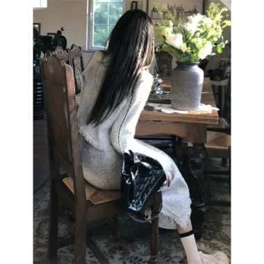 Kịp Tết Set Dạ Tweed Áo Vest Nữ Crotop Ngắn, Chân Váy Dài Gối Cạp Cao Xẻ Tà Sau Kiểu Hàn Quốc Thu Đông SD098 Giá chỉ 669k